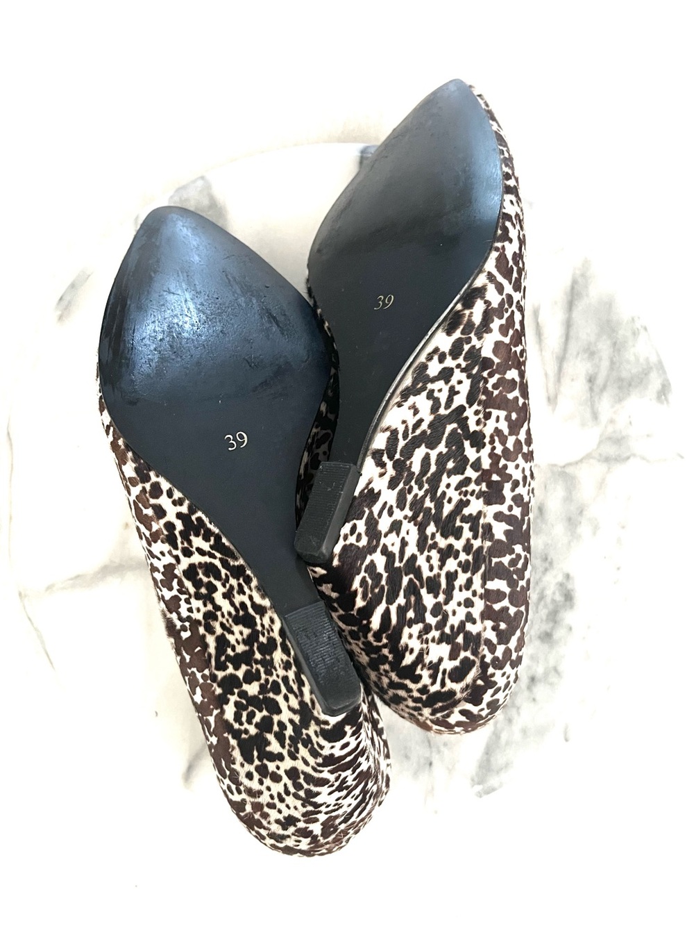 Pied Juste by Anthropologie Brown and White Animal-Print Wedge Pumps - Picture 5 of 7